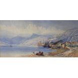 19th Century Italian School "An attractive and bright Coastal Scene,