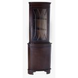 A Georgian style mahogany Corner Cabinet,