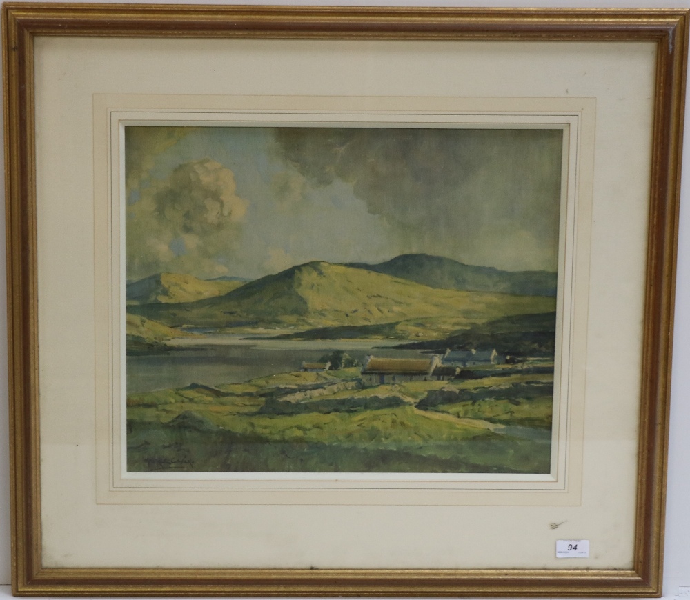 After Maurice C. Wilks A coloured Print "Anune, Co. Donegal.