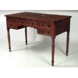 An attractive late William IV Irish mahogany kneehole Writing Table,