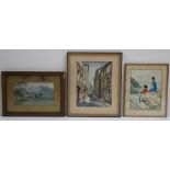 A large collection of Prints, watercolours and other framed items, including birds, vanity fair,