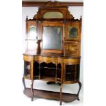 A good quality 19th Century serpentine shaped inlaid rosewood Chiffonier,