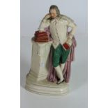 A large Victorian Staffordshire Figure of Shakespeare.