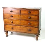 A Victorian mahogany Chest, of two short and three long drawers with moulded top,