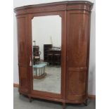 A fine quality Edwardian inlaid mahogany two piece Bedroom Suite,