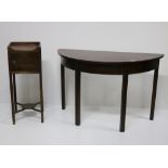 A good quality 19th Century plain mahogany half-moon Side Table,