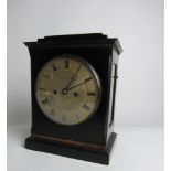 A good quality early 19th Century English double fusee Bracket Clock, in ebonised case,