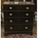 An early 19th Century mahogany four drawer Chest of Drawers,