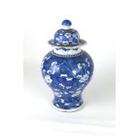 A late 18th Century Chinese blue and white Jar and Cover,