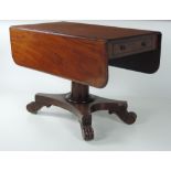 A late William IV falling leaf Dining Table,