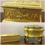 A fine quality and attractive rectangular gilded Casket,
