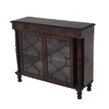 A 19th Century mahogany Empire style Side Cabinet, with crossbanded top and rope edge,