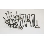 Eight Branding Irons, with letters and numbers and 8 other smaller ditto. (a lot).