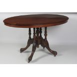 A Victorian inlaid walnut Loo Table,