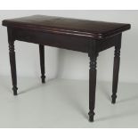 An Irish George III period mahogany fold-over Tea Table,