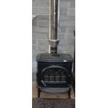 A heavy Victorian style cast iron coal affect Gas Stove,