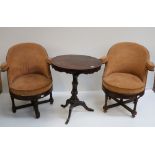 A mahogany circular tripod Occasional Table,