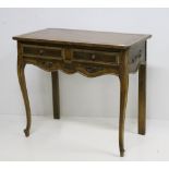An attractive carved walnut Side Table, with two frieze drawers, on cabriole legs.