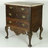 A fine and extremely rare 18th Century American carved oak Chest of Drawers, possibly by Tufte,