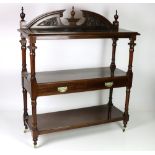 An attractive 19th Century Irish mahogany three tier Dumbwaiter,