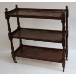 A small three tier mahogany Dumbwaiter.