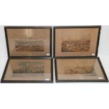 After Henry Alken "Hunting Prints," a matching set of 4 coloured prints,