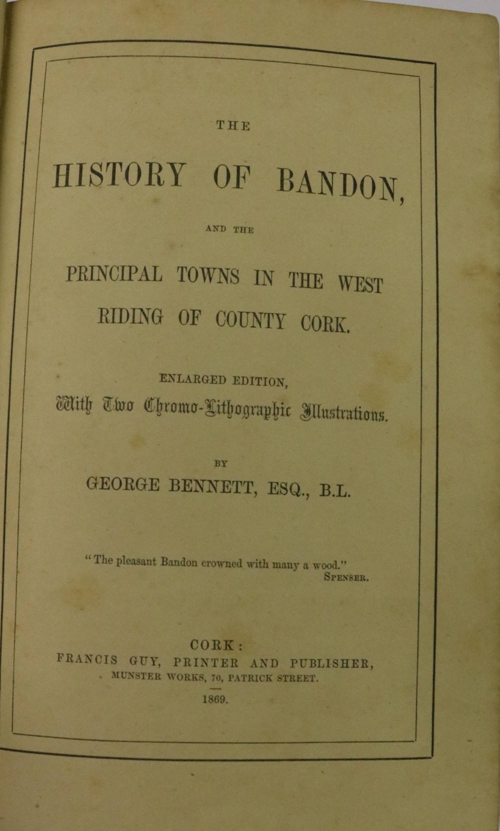 Bennett (George) The History of Bandon, and The Principal Towns in the West Riding of County Cork. - Image 3 of 4