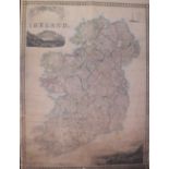 Irish Map: Wyld (James) Ireland, hand coloured,