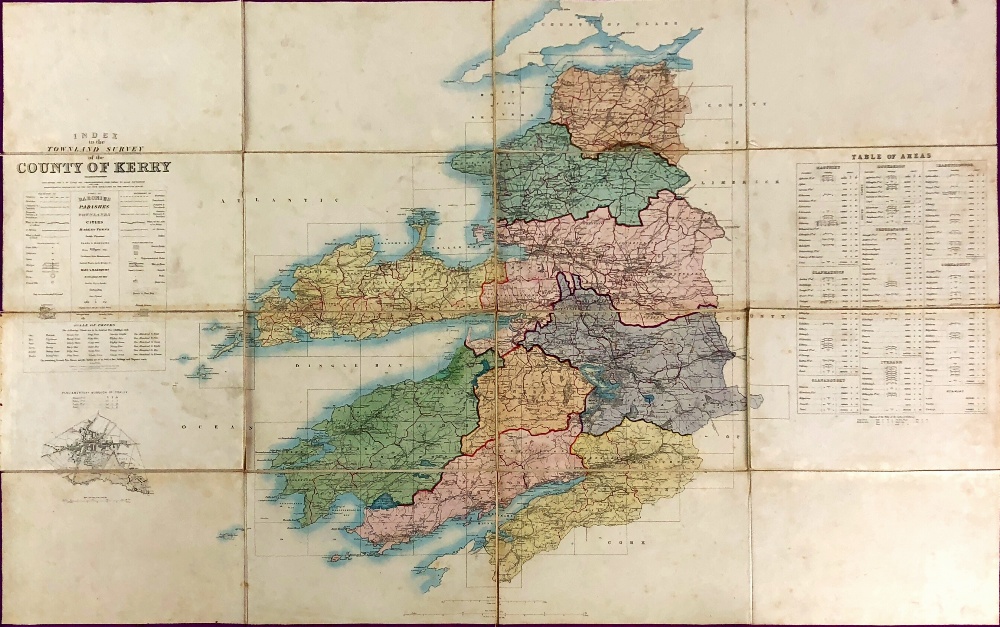 Co. Kerry Map: Griffith (R.) Index to the Townland Survey of the County of Kerry, lg. - Image 2 of 2