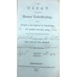 Locke (John) An Essay concerning Human Understanding, 3 vols. 12mo Edin. 1801. Cont.