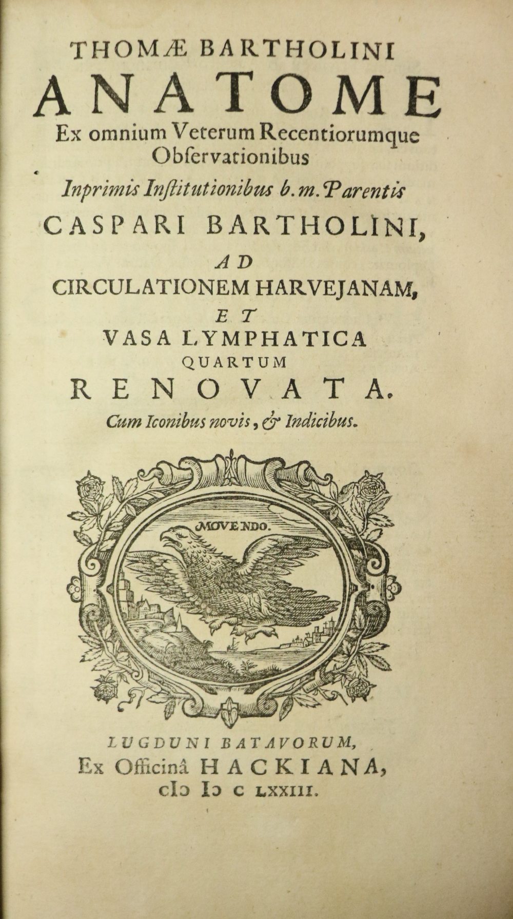 Medical: Bartolini (Thomas) Anatome Ex Omnia Veterum Recentiorumque Observationibus... - Image 2 of 3