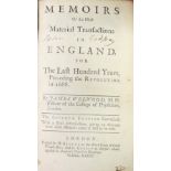 Welwood (James) Memoirs of the Most Material Transactions in England, for The Last Hundred Years.