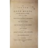 Pamphlets etc: The Speech of Lord Minto in the House of Peers April 11, 1799 ..