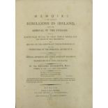 Musgrave (Sir R.) Memoirs of the Different Rebellions in Ireland, 4to D. 1801. First Edn., hf.