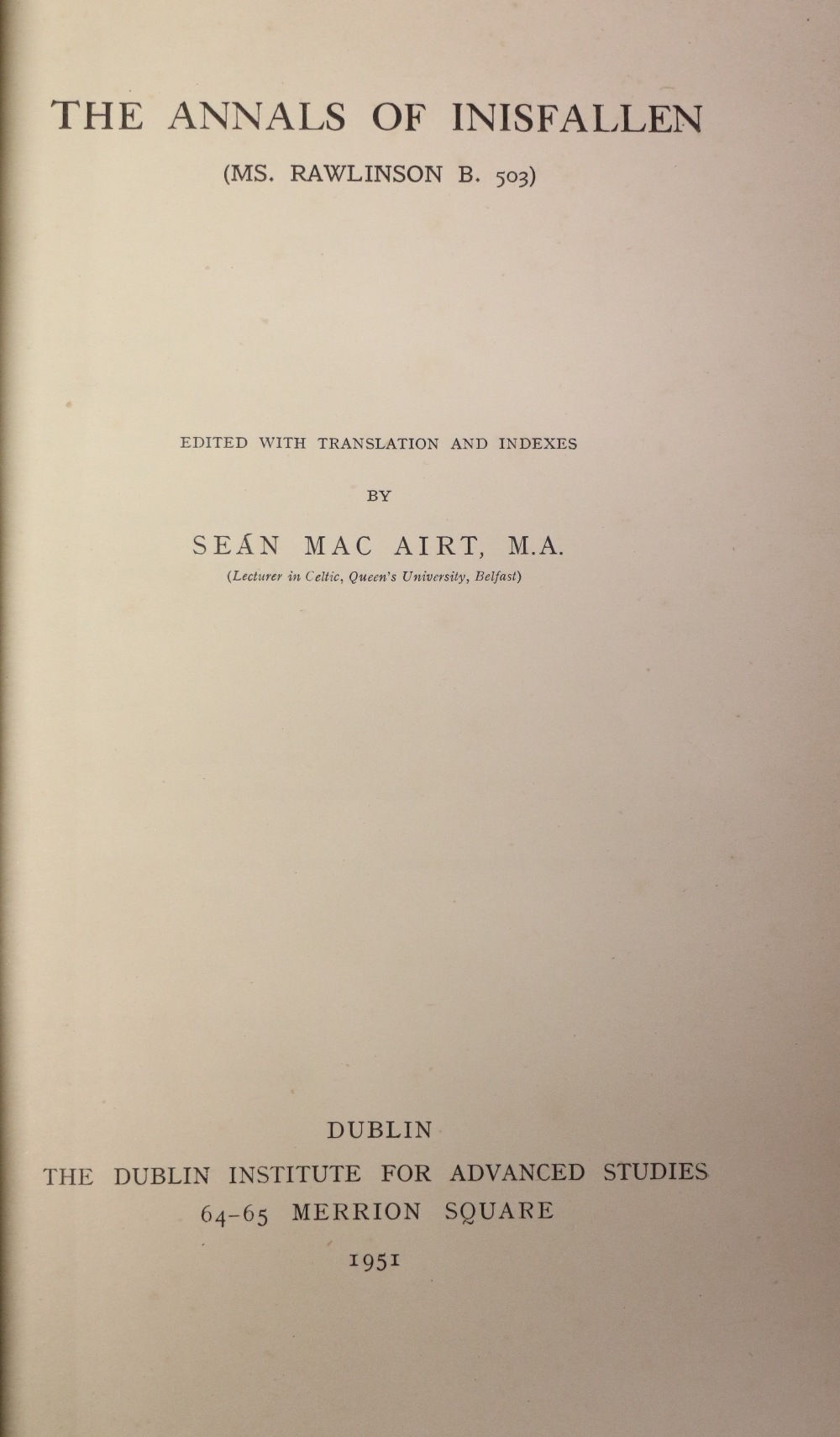 Todd (James Henthorn) The War of the Gaedhil with the Gaill, roy 8vo L. 1867. First Edn., 2 cold. - Image 5 of 6