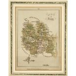 Map: Sayer & Bennett - County of Kerry, engd. map, printed Lond. 1776, hd. cold. in outline, approx.