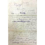 Prison Letter: A manuscript letter fro