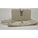 A Vintage white lizard skin Clutch Handbag, bearing interior stamp "Made in Italy,