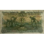 Currency Commission Consolidated Bank Note - Ploughman The Munster and Leinster Bank Limited - 4.2.