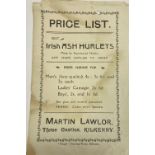 G.A.A. - Flyer - Price List, Best Irish