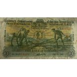 Currency Commission Consolidated Bank Note: Ploughman The Bank of Ireland - 1 Pound 29.5.