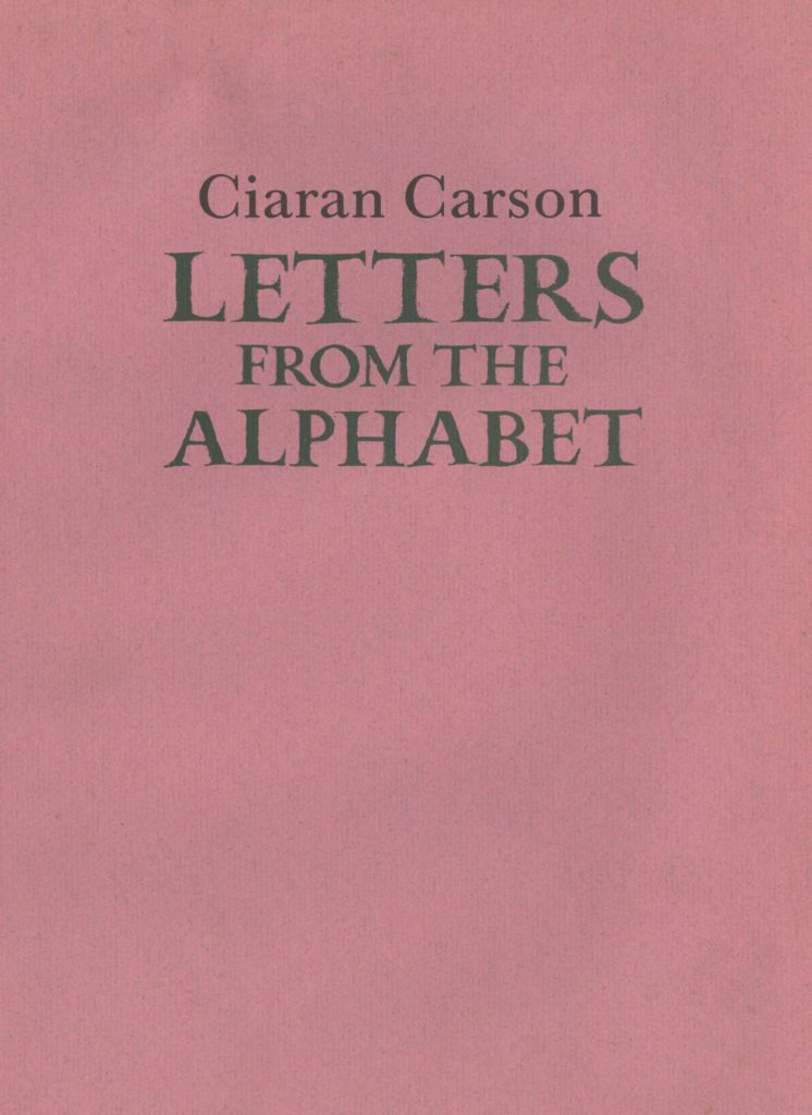 Carson (Ciaran) Letters from The Alphabe