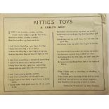 Sigerson (Dora) Kittie's Toys - A Child'