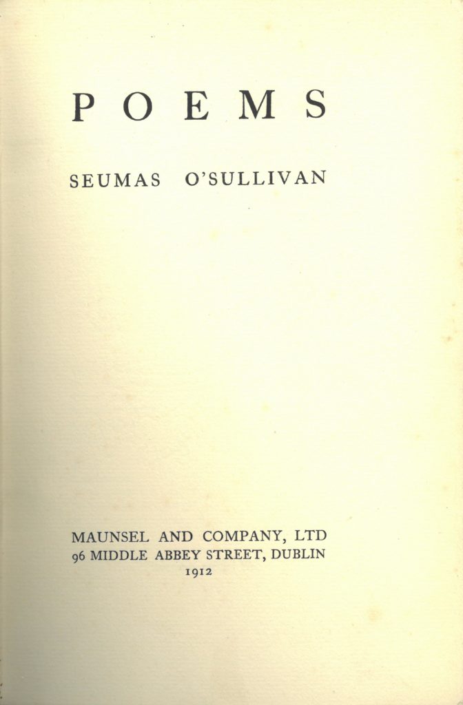 O'Sullivan (Seumas) Poems, 8vo D. (Mauns