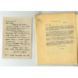 Yeats (John Butler) Typed copies of 18 letters to his close friend Rosa Butt,