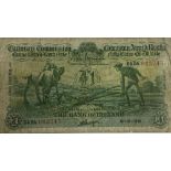 Currency Commission Consolidated Bank Note - Ploughman, The Bank of Ireland - £1 Pound, 6.5.