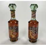 Bourbon: "Old Fitzgerald - Tree of Life Decanter," 2 bottles, 6 year Old, Bottled in Bond, c.