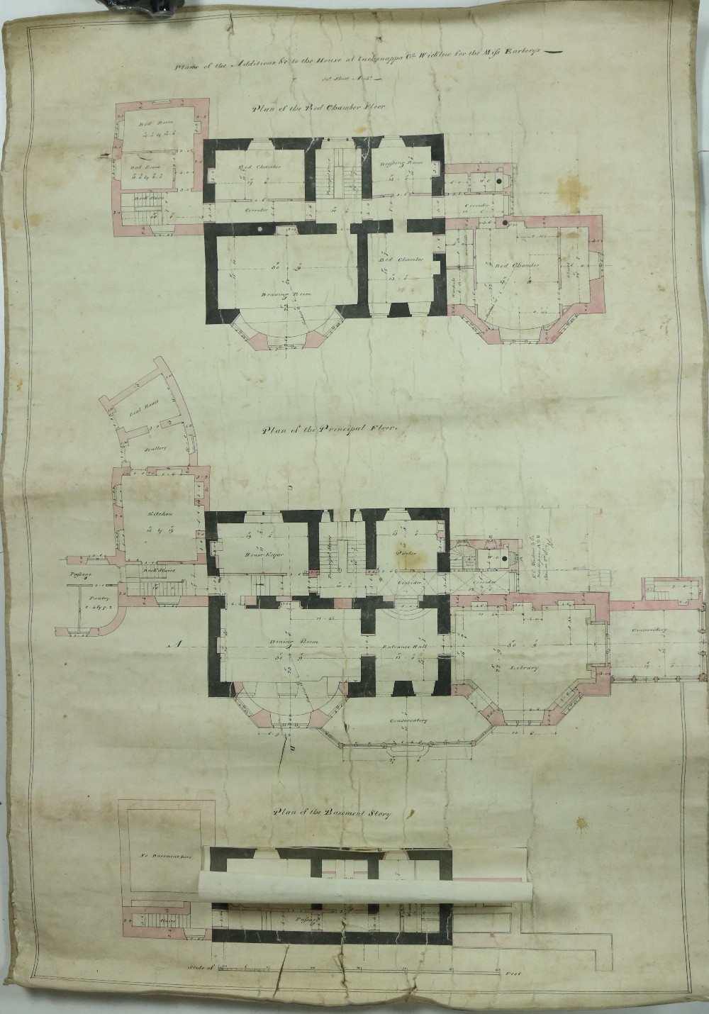 Crofton Archive A Collection of Architectural Drawings, Maps, Religious Manuscripts, - Image 2 of 4