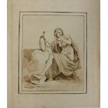 Carlo Labruzzi, Italian (1748 - 1817) Drawing: "Minerva Seated,