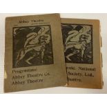 Abbey Theatre. Two programmes for plays